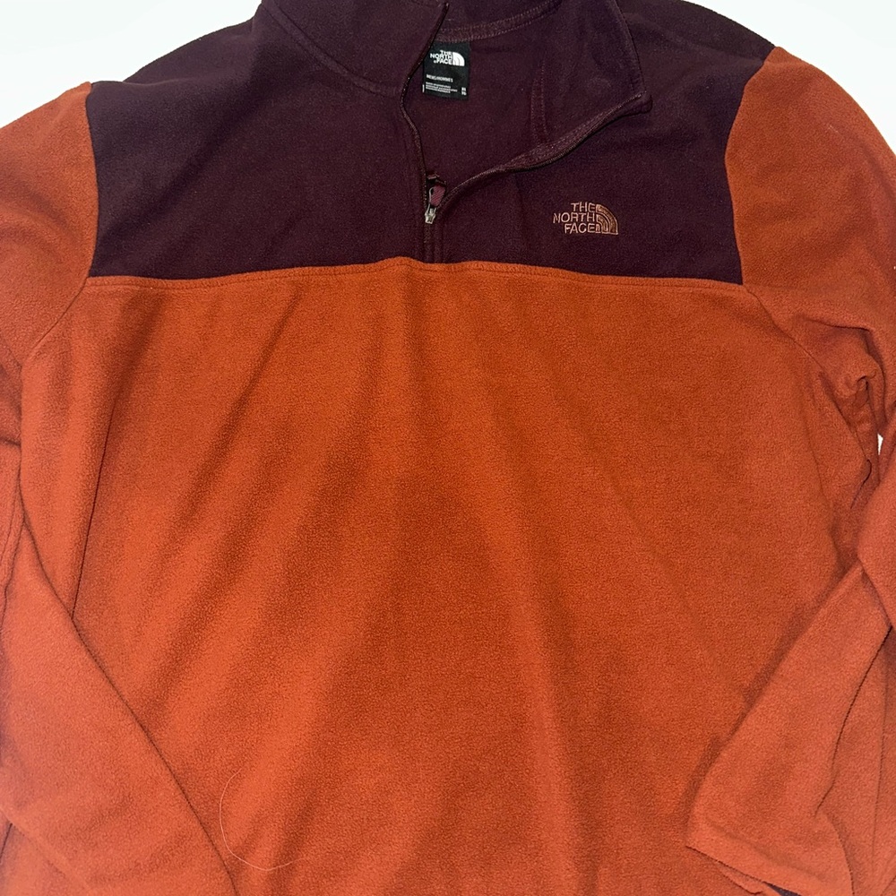 The North Face Orange and Burgundy Pullover